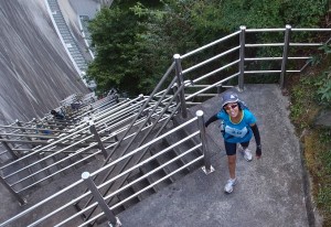 温井ダム481段のしわい階段